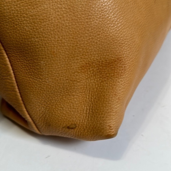 Fossil tan butterscotch leather southwestern brown braided tote shoulder handbag - Picture 10 of 11